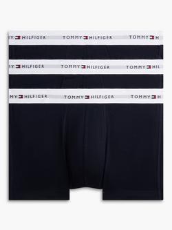 Tommy Hilfiger Trunks, Pack of 3, Black/White, Black/White