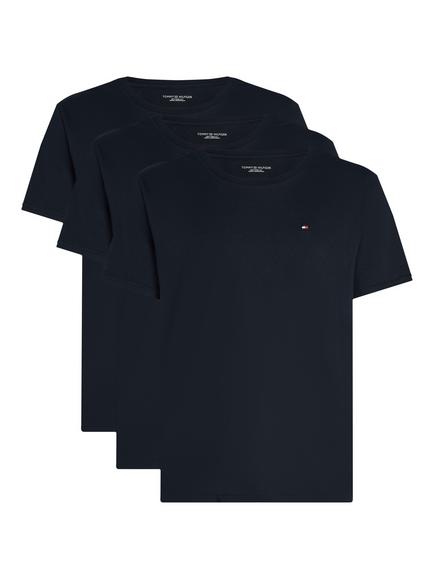 Tommy Hilfiger Cotton Underwear T-Shirts, Pack of 3, Black, Black