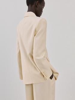 Mango Single Button Blazer, Raw - view 2, Raw