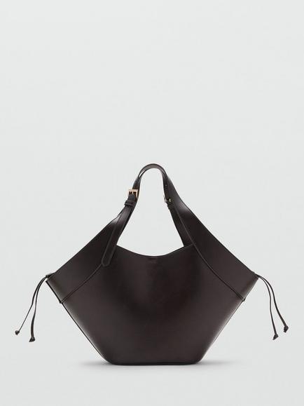 Mango Double Handle Bucket Tote Bag, Chocolate, Chocolate