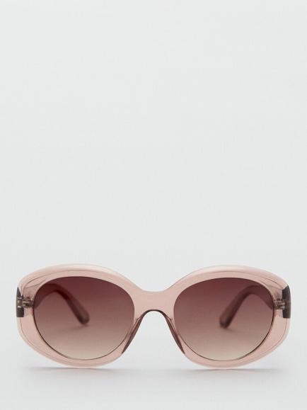 Mango Round Oversized Sunglasses, Peach/Brown Gradient - view 2, Peach/Brown Gradient