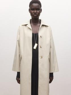 Mango Relaxed Fit Trench Coat, Stone, Stone
