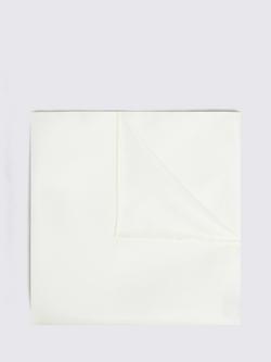 Moss Silk Pocket Square, White, White