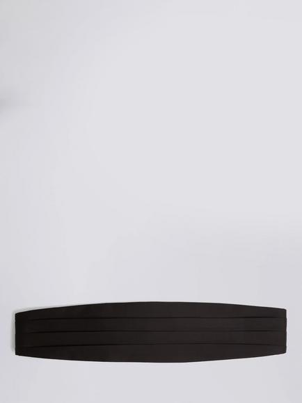 Moss Silk Cummerbund, Black, Black