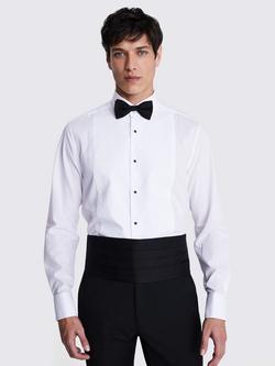 Moss Pleated Silk Cummerbund, Black - view 2, Black