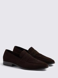Moss Suede Relaxed Loafers, Brown - view 2, Brown