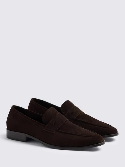 Moss Suede Relaxed Loafers - view 2, Brown