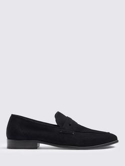 Moss Suede Relaxed Loafers, Navy, Navy