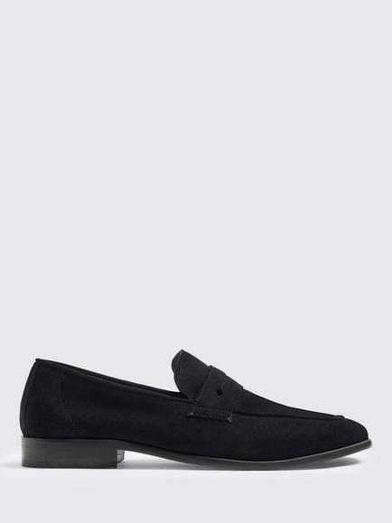 Moss Suede Relaxed Loafers, Navy