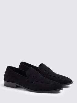 Moss Suede Relaxed Loafers, Navy - view 2, Navy