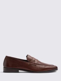 Moss Leather Relaxed Loafers, Tan, Tan