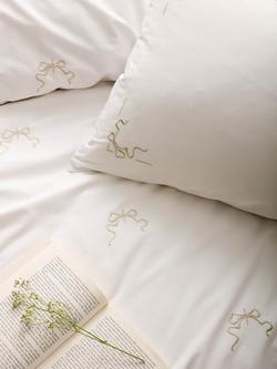 Historic Royal Palaces Bow Duvet Cover Set, White - view 2, White