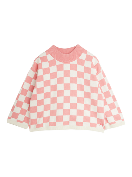 CHESS CHECK KNIT SWT, Pink