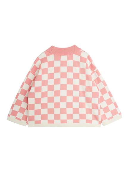 CHESS CHECK KNIT SWT - view 2, Pink