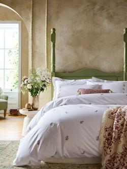 Historic Royal Palaces Victoria Sprigs Duvet Cover Set, Rose Pink, Rose Pink