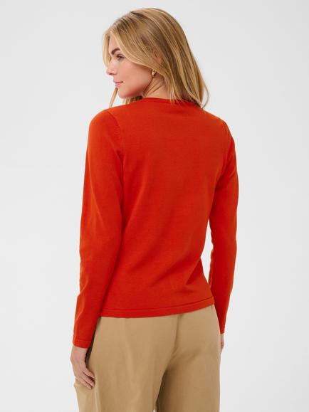 Saint Tropez Mila Slim Fit Ribbed Cardigan, Valiant Poppy - view 2, Valiant Poppy
