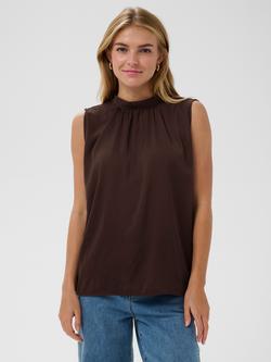 Saint Tropez Aileen High Neck Sleeveless Blouse, Molé, Molé