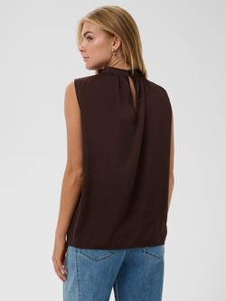 Saint Tropez Aileen High Neck Sleeveless Blouse, Molé - view 2, Molé