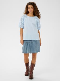 Saint Tropez Pala Cutwork Sleeve Top - view 2, Skyway