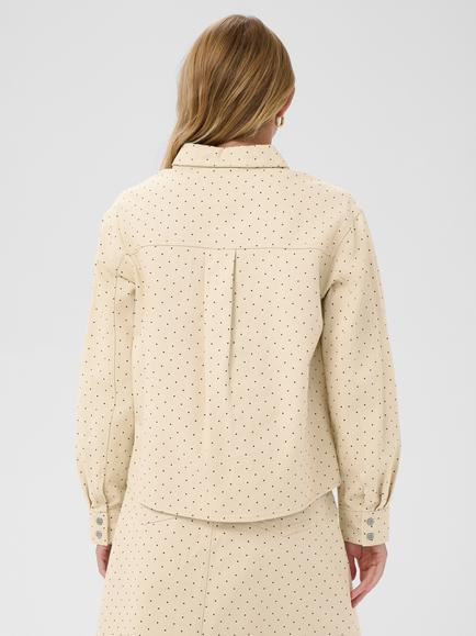 Saint Tropez Patricia Spot Print Shirt, Turtledove/Black Tin - view 2, Turtledove/Black Tin