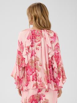 Saint Tropez Pollyana Floral Ruffle Top, Pink/Multi - view 2, Pink/Multi