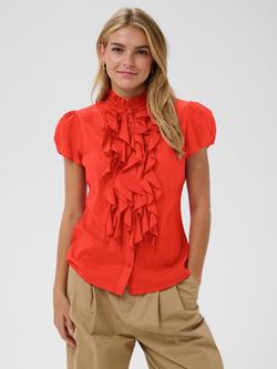Saint Tropez Tilli Ruffle Shirt, Valiant Poppy