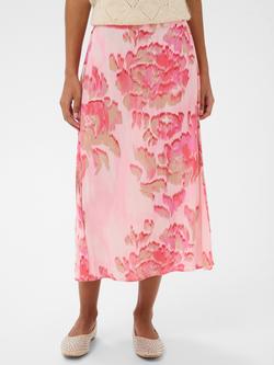 Saint Tropez Pollyana Floral Midi Skirt, Pink/Multi, Pink/Multi