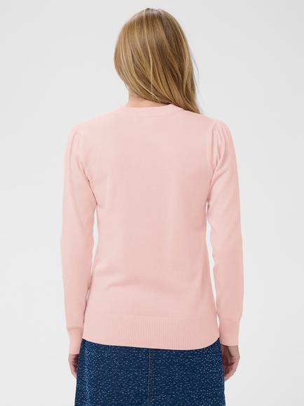 Saint Tropez Mila Crew Neck Jumper, Chalk Pink - view 2, Chalk Pink