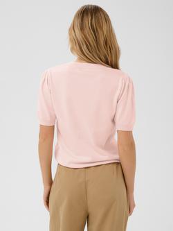 Saint Tropez Mila Short Sleeve Jumper, Chalk Pink - view 2, Chalk Pink