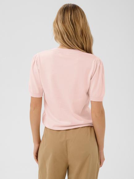 Saint Tropez Mila Short Sleeve Jumper, Chalk Pink - view 2, Chalk Pink