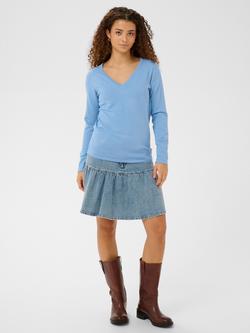 Saint Tropez Mila Scallop Edge Long Sleeve Top, Allure - view 2, Allure