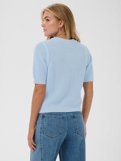 Saint Tropez Pilia Short Sleeve Jumper, Skyway - view 2, Skyway