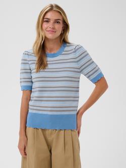 Saint Tropez Pippa Stripe Short Sleeve Jumper, Allure, Allure