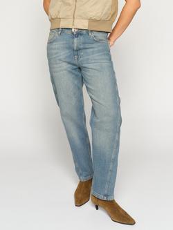 MOS MOSH Aymen High Rise Tapered Jeans, Vintage Blue, Vintage Blue