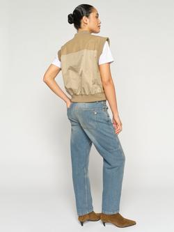 MOS MOSH Aymen High Rise Tapered Jeans, Vintage Blue - view 2, Vintage Blue