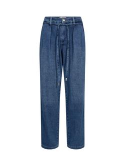 MOS MOSH Catania Tie Waist Tapered Jeans, Blue, Blue