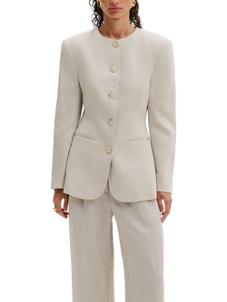 Malina Carol Pure Linen Blazer, Sand, Sand