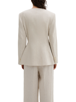 Malina Carol Pure Linen Blazer, Sand - view 2, Sand