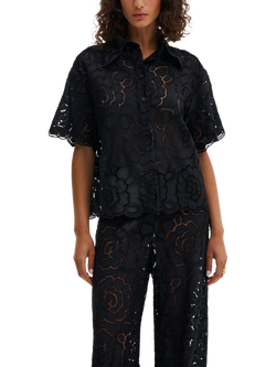 Malina Claudia Lace Shirt, Black, Black