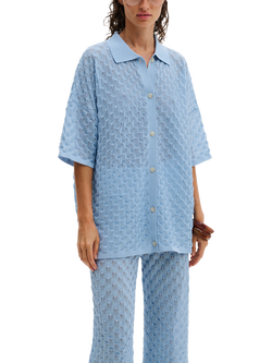 Malina Moa Knitted Shirt, Sky, Sky