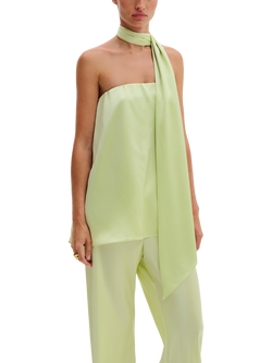 Malina Zelda Scarf Neck Strapless Top, Pistachio, Pistachio