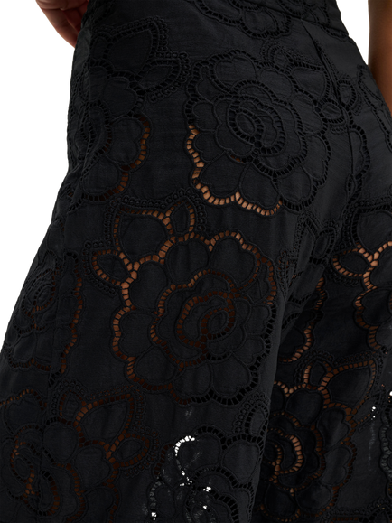 Malina Stacey High Rise Lace Trousers, Black - view 2, Black
