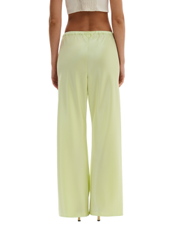 Malina Tina Bias Cut Satin Trousers, Pistachio - view 2, Pistachio