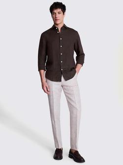 Moss Long Sleeve Linen Shirt - view 2, Chocolate