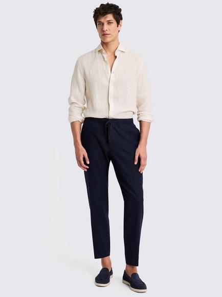 Moss Linen Shirt - view 2, Off-white