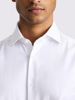 Moss Tailored Herringbone Shirt, White - view 2, White