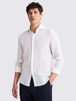 Moss Linen Shirt, White, White