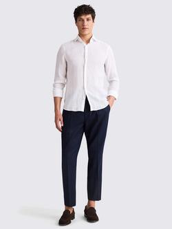 Moss Linen Shirt, White - view 2, White