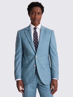 Moss Tailored Slub Suit Jacket, Teal, Teal