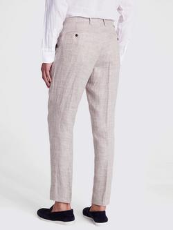 Moss Regular Linen Trousers, Oatmeal - view 2, Oatmeal